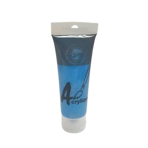 peinture acrylique pailletée bleu