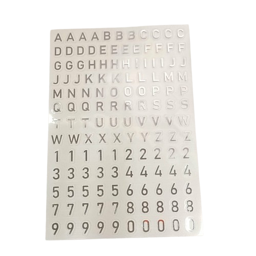 tickers alphabet argenté kit creation