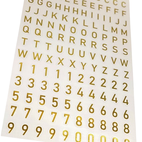 stickers alphabet doré kit creation