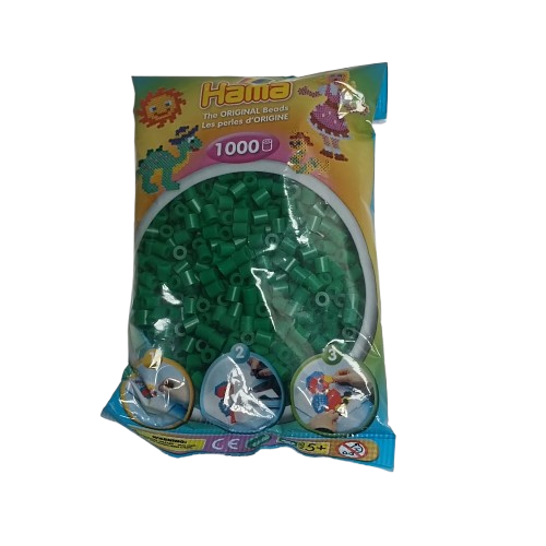 perles à repasser hama x1000 vert foncé