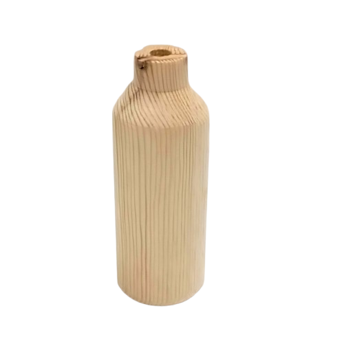 vase en bois allongé