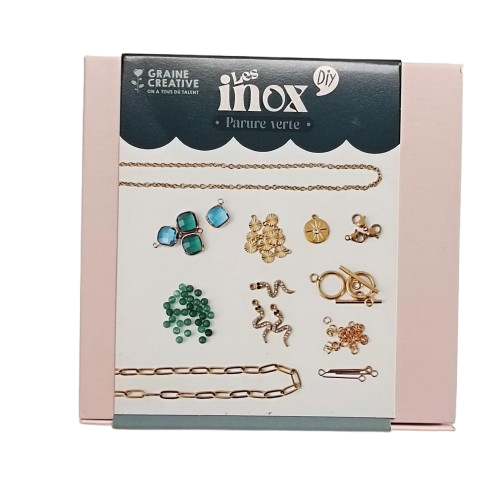 kit parure bijoux graine creative en acier inoxydable
