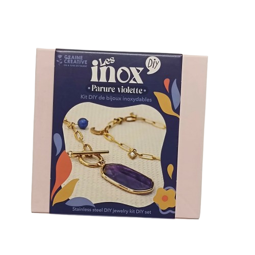 kit parure bijoux graine creative violet
