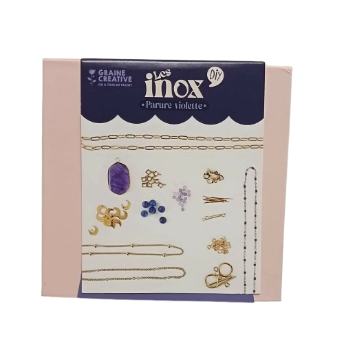 kit parure bijoux graine creative acier inoxydable