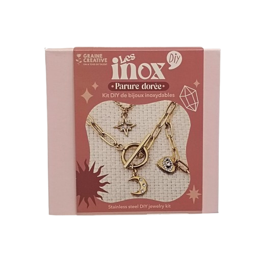 kit parure de bijoux en acier inoxydable graine creative