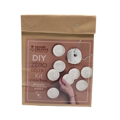 kit zéro déchets graine creative disque démaquillant