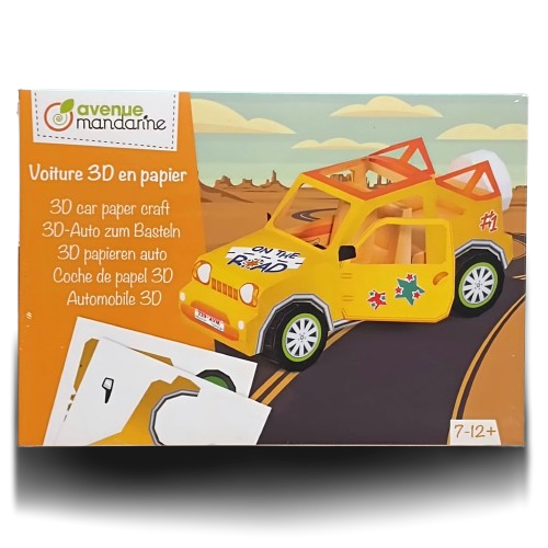 Kit voiture 3D enfant avenue mandarine
