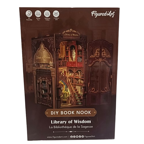book nook figure dart la bibliothèque de la sagesse