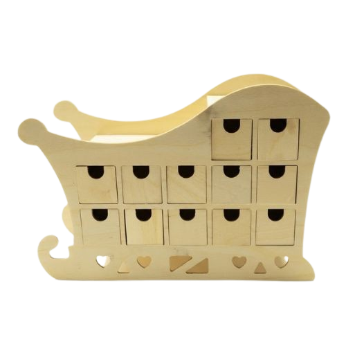traineau calendrier de lavent en bois kit creation