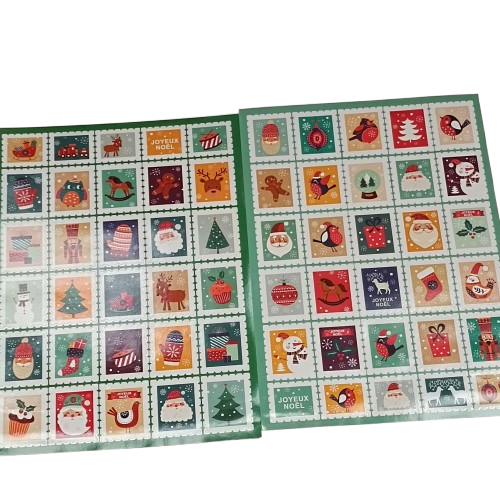 gommettes de noël timbres