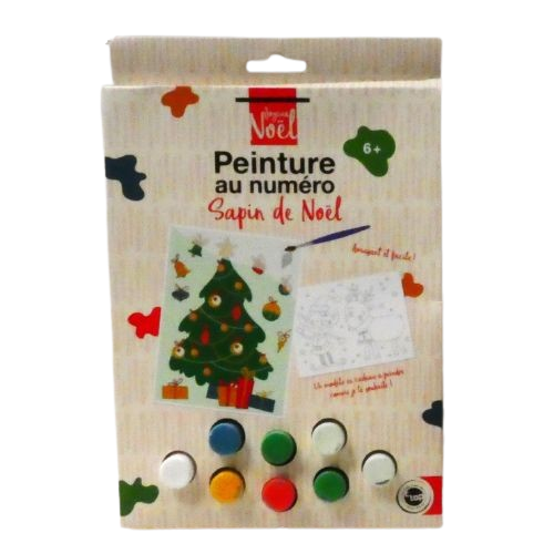 peinture numéro enfant sapin de noël