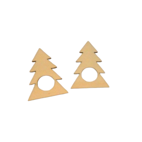 sapin en bois ronds de serviettes