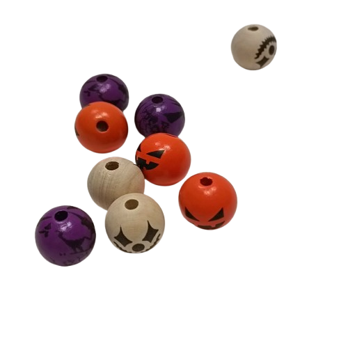perles en bois spécial halloween kit creation