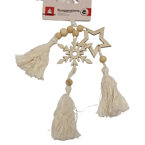 pompons bois décoratif de noël