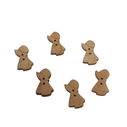 bouton bois poupée kit création