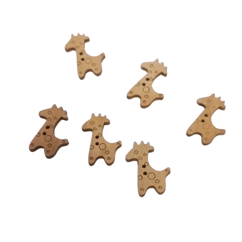 boutons girafe bois kit creation