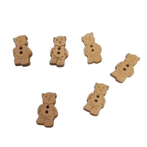 boutons ourson bois kit creation