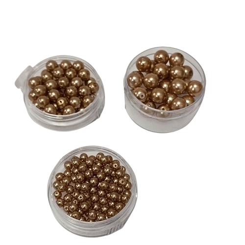 perles en verre dorées rayher