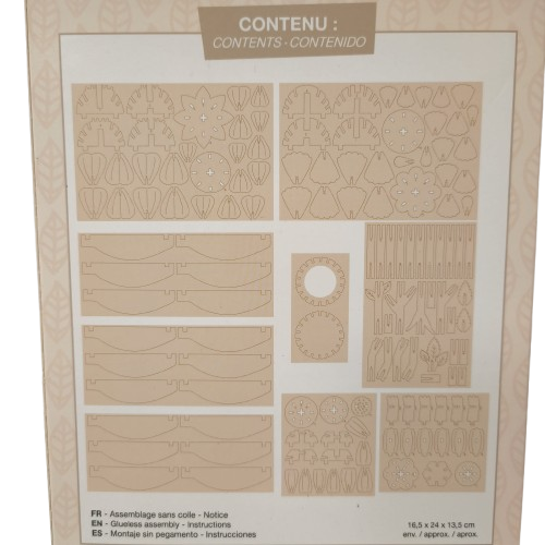 maquette bouquet fleurs en bois