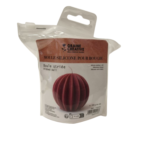 moule bougie graine creative boule striée