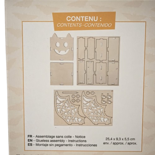 maquette chauve souris en bois