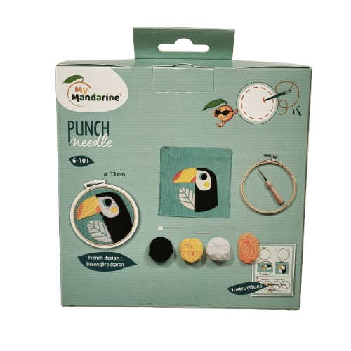 kit punch needle avenue mandarine toucan