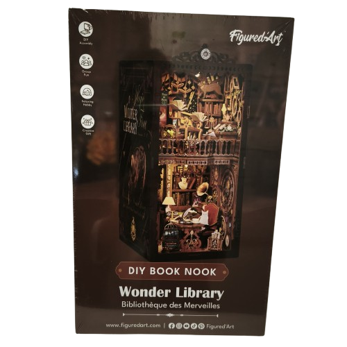 book nook figure dart biblothèque des merveilles