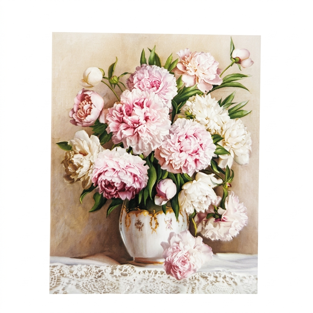 Broderie diamants Figure dArt Bouquet de Pivoines