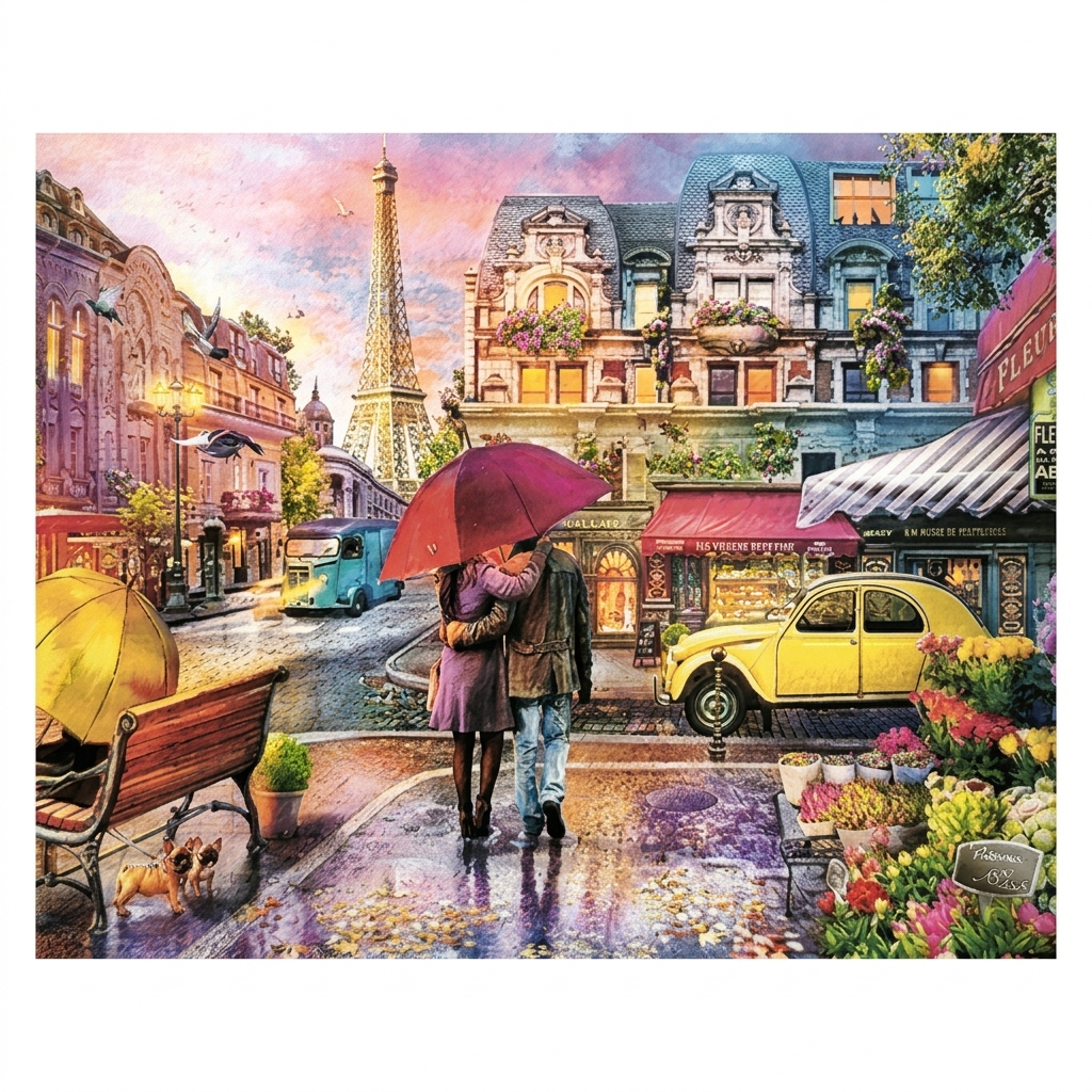 Broderie diamants Figure dArt Romance à Paris