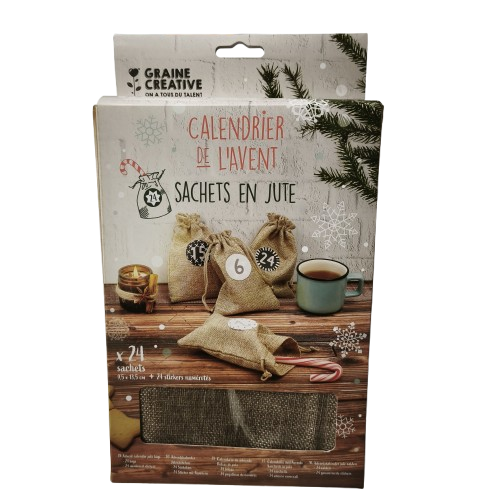 calendrier de lavent graine creative sachets en jute