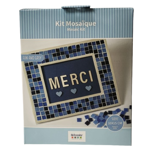Kit mosaïque artemio cadre bleu