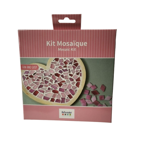 Kit mosaïque artemio coeur rose