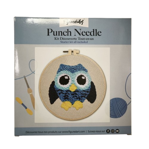 punch needle figure dart hibou