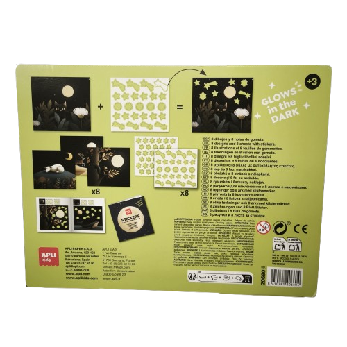 boite stickers apli phosphorescent