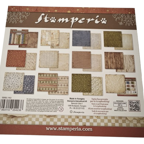 bloc papier stamperia 30x30 background silent night 2
