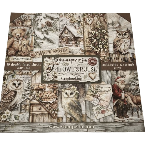 bloc papier stamperia 30x30 the owes house