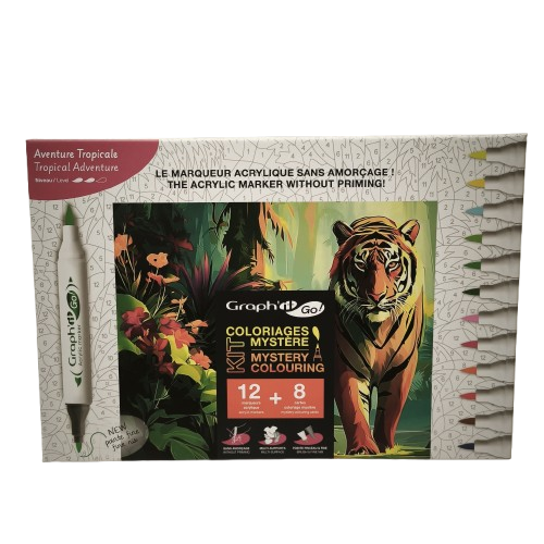 kit coloriage mystere aventure tropicale