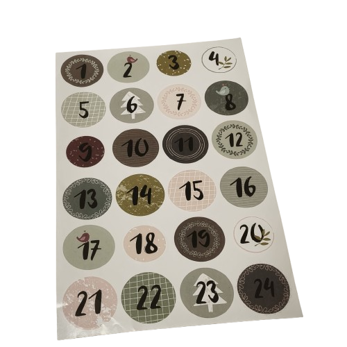 Stickers chiffres rond de lavent