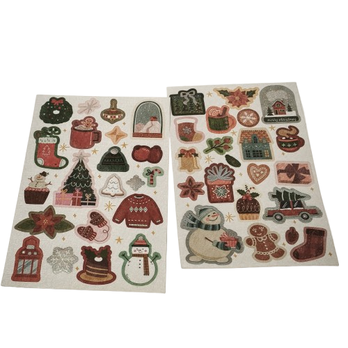 stickers en tissu de noël