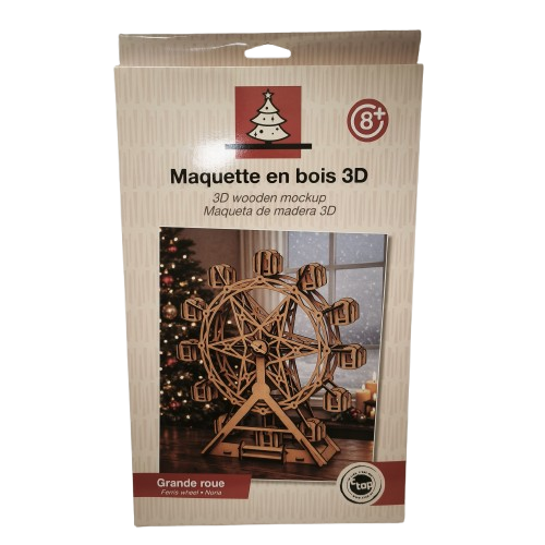 Maquette en bois 3d Grande Roue