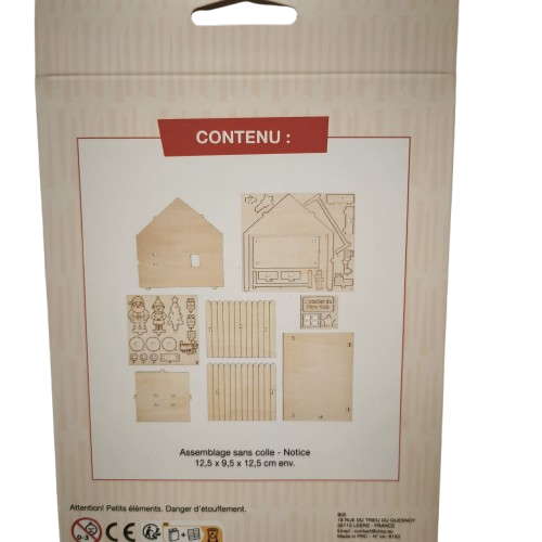 Maquette en bois 3D Atelier du père noel