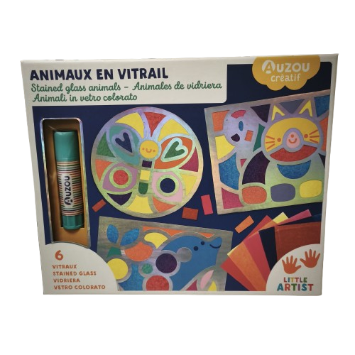 Kit Créatif AUZOU animaux en vitrail