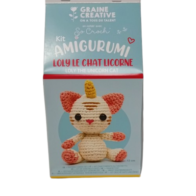 kit crochet licorne chat