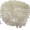 perles de rocaille 2 mm blanches translucides