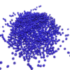 perles de rocailles 2 mm bleues