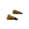 pompons suédine beige