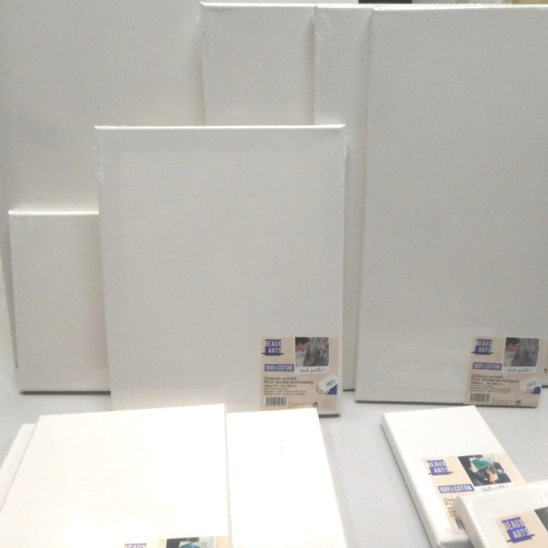 LOT DE 10 Toiles à Peindre, 15 X 15 Cm, Avec Châssis, 100