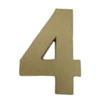 chiffre papier mâché 4