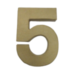 chiffre papier mâché 5
