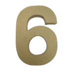 chiffre papier mâché 6